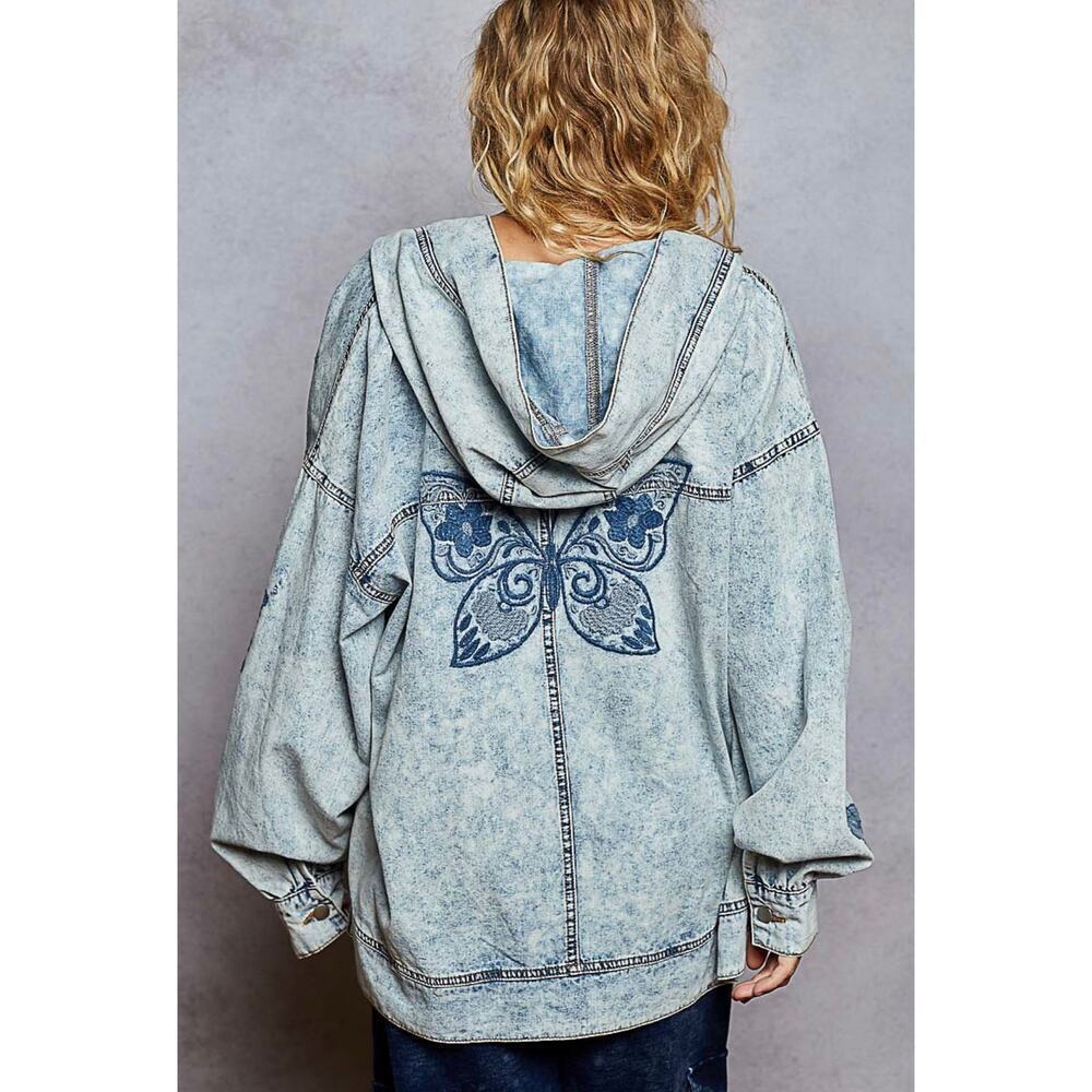Balloon sleeve roomy fit hoodie - Picture 6 of 8